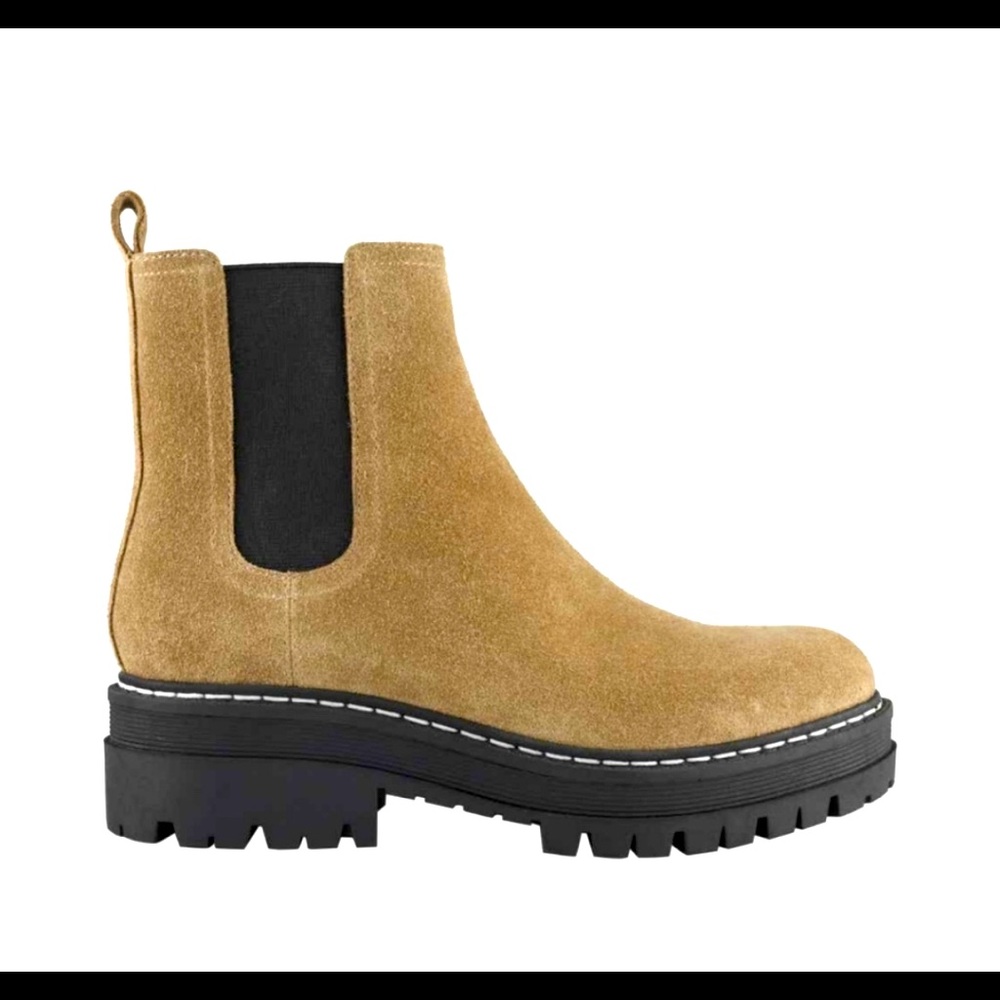 Marc Fisher Padmia Chelsea Lug Sole Suede Boots